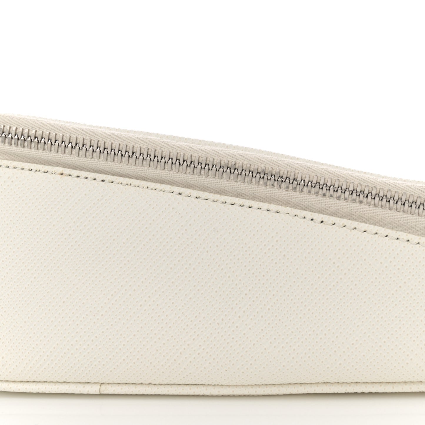 Saffiano Triangle Shoulder Belt Bag White