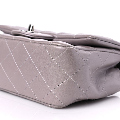Chanel Metallic Lambskin Quilted Mini Rectangular Flap Light Silver 8 of 8