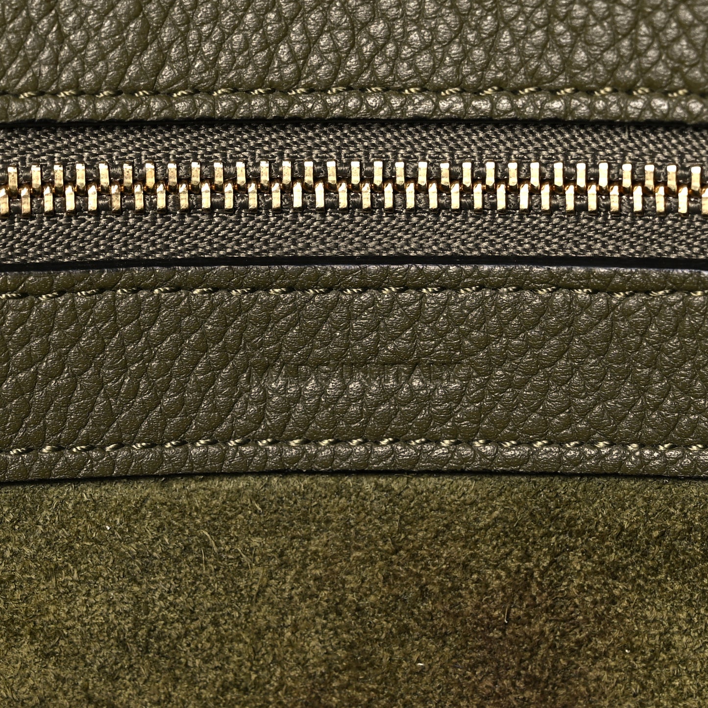 Soft Grained Calfskin Small Belt Cabas Phantom Army Green
