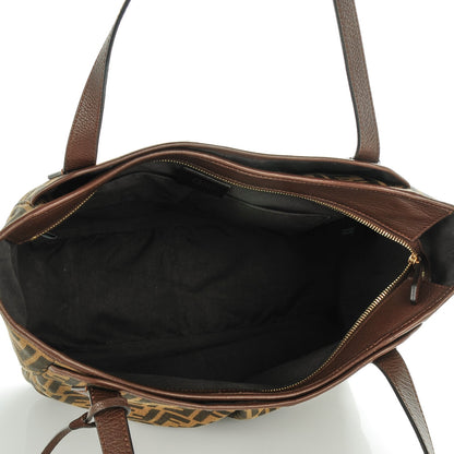 Fendi Zucca Vitello Artic Grande Shopping Tote Tobacco Castagna 5 of 7