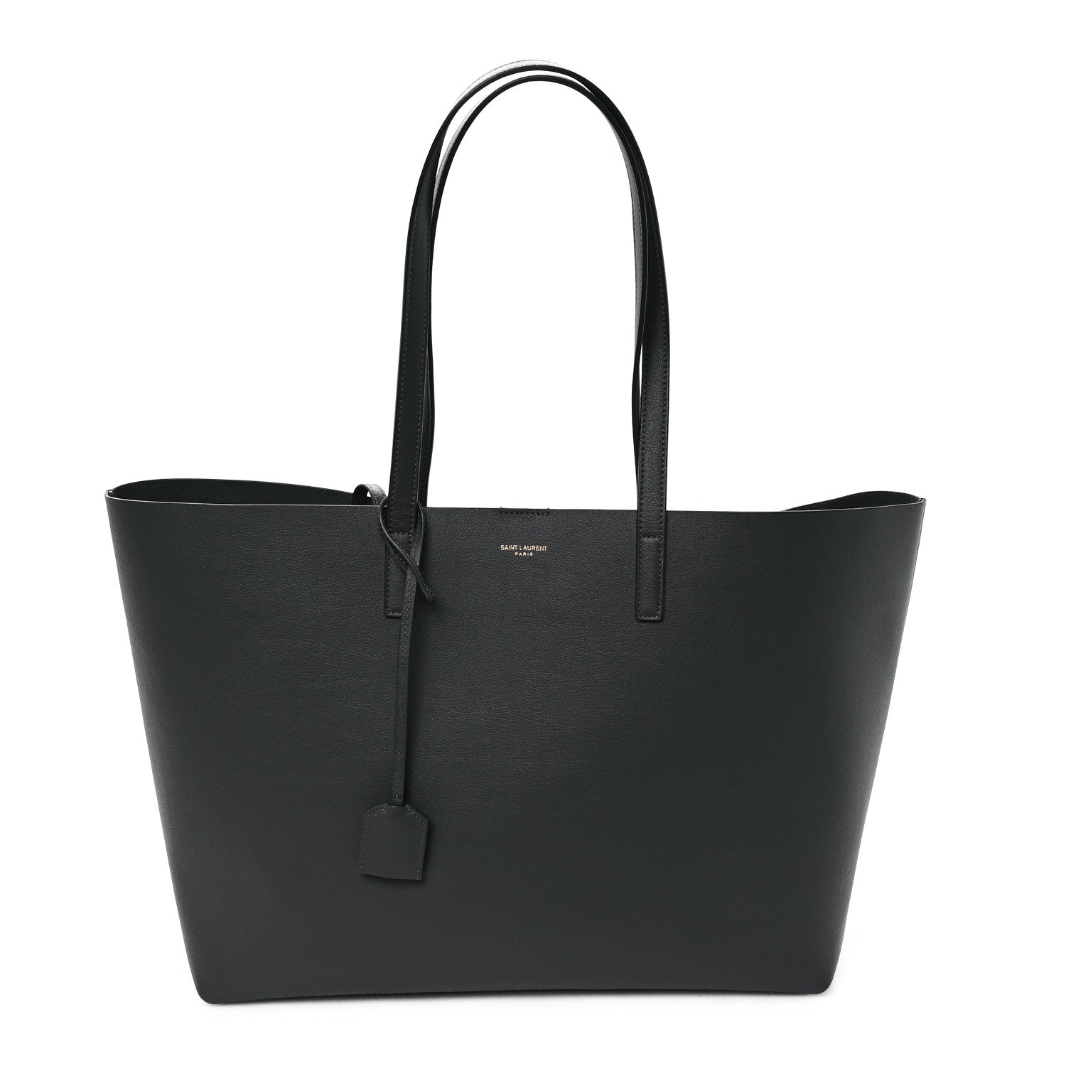 Saint Laurent Calfskin Large Shopping Tote Storm 1 of 12