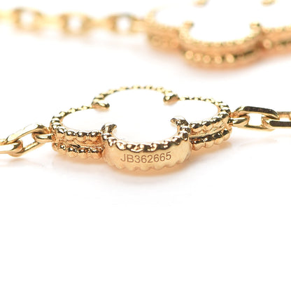 Van Cleef & Arpels 18K Yellow Gold Mother of Pearl 10 Motifs Vintage Alhambra Necklace 5 of 6