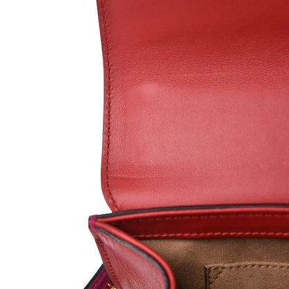 Gucci Calfskin Small Padlock Shoulder Bag New Rosette Hibiscus Red 9 of 11