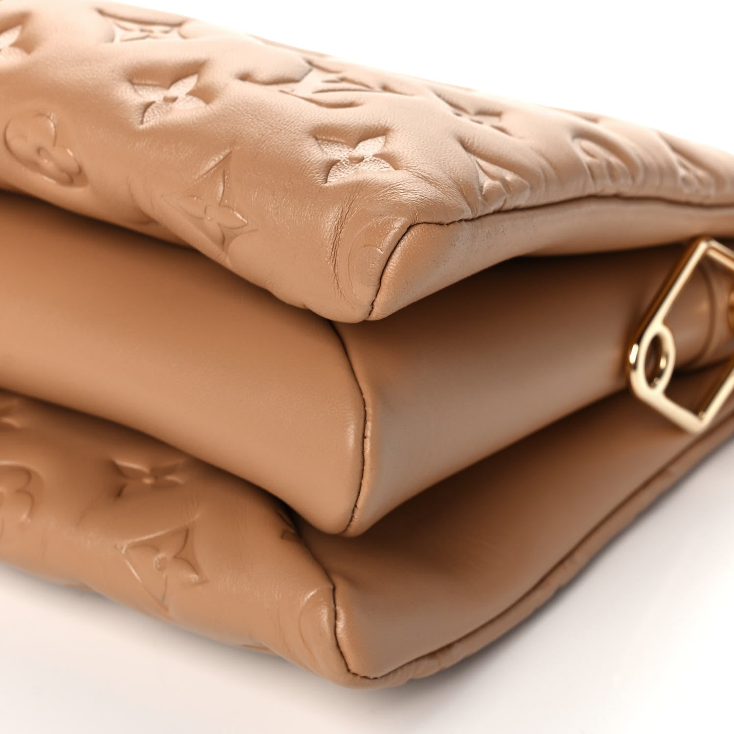 Louis Vuitton Lambskin Embossed Monogram Coussin PM Camel 9 of 9
