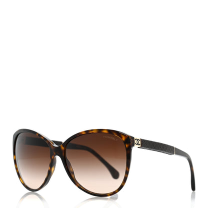 Chanel Acetate Lambskin Quilted CC Sunglasses 5225-Q Tortoise 1 of 8