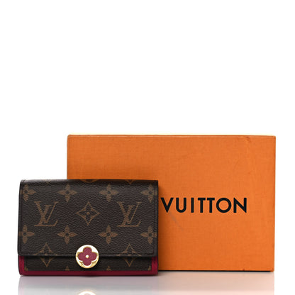 Louis Vuitton Monogram Flore Compact Wallet Fuchsia 9 of 9