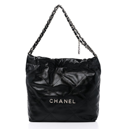 Chanel Shiny Calfskin Quilted Small Chanel 22 Black 3 of 11