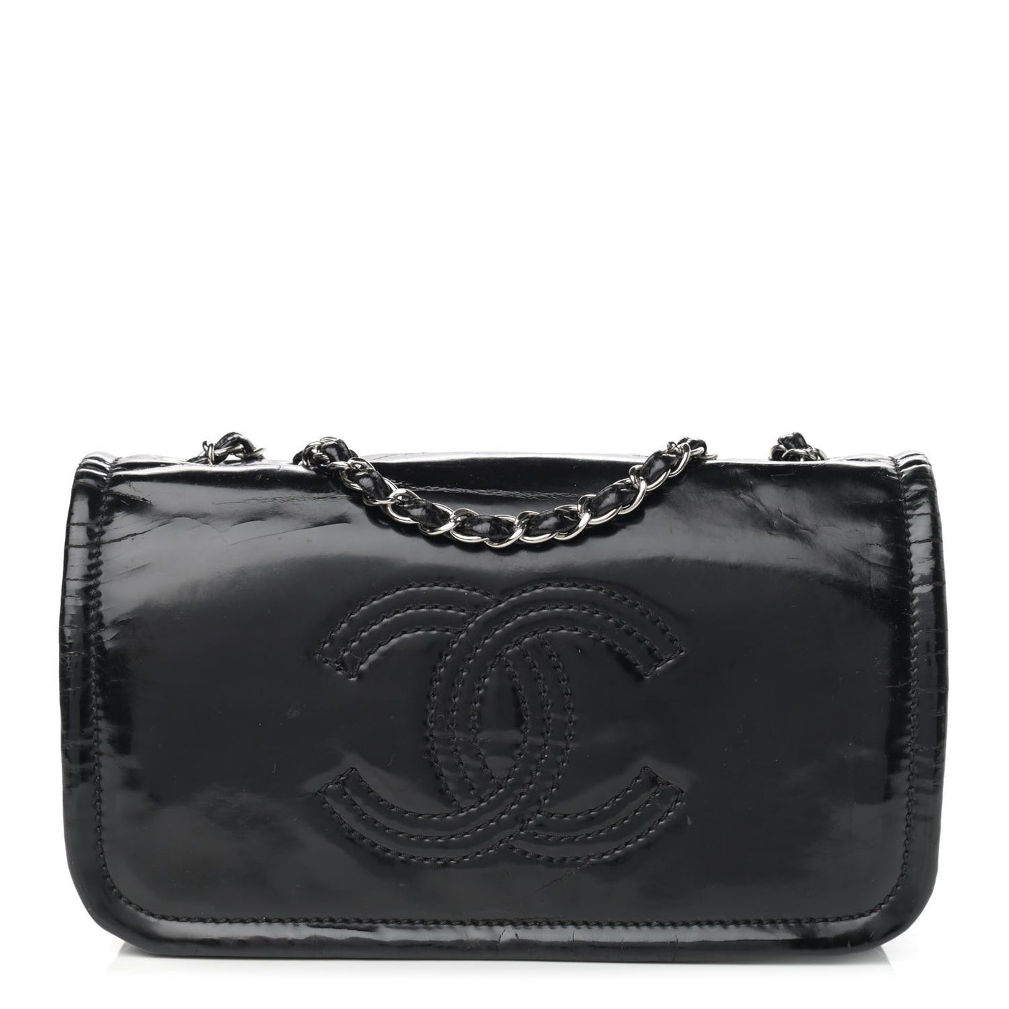 Vinyl Small Lipstick Flap Black