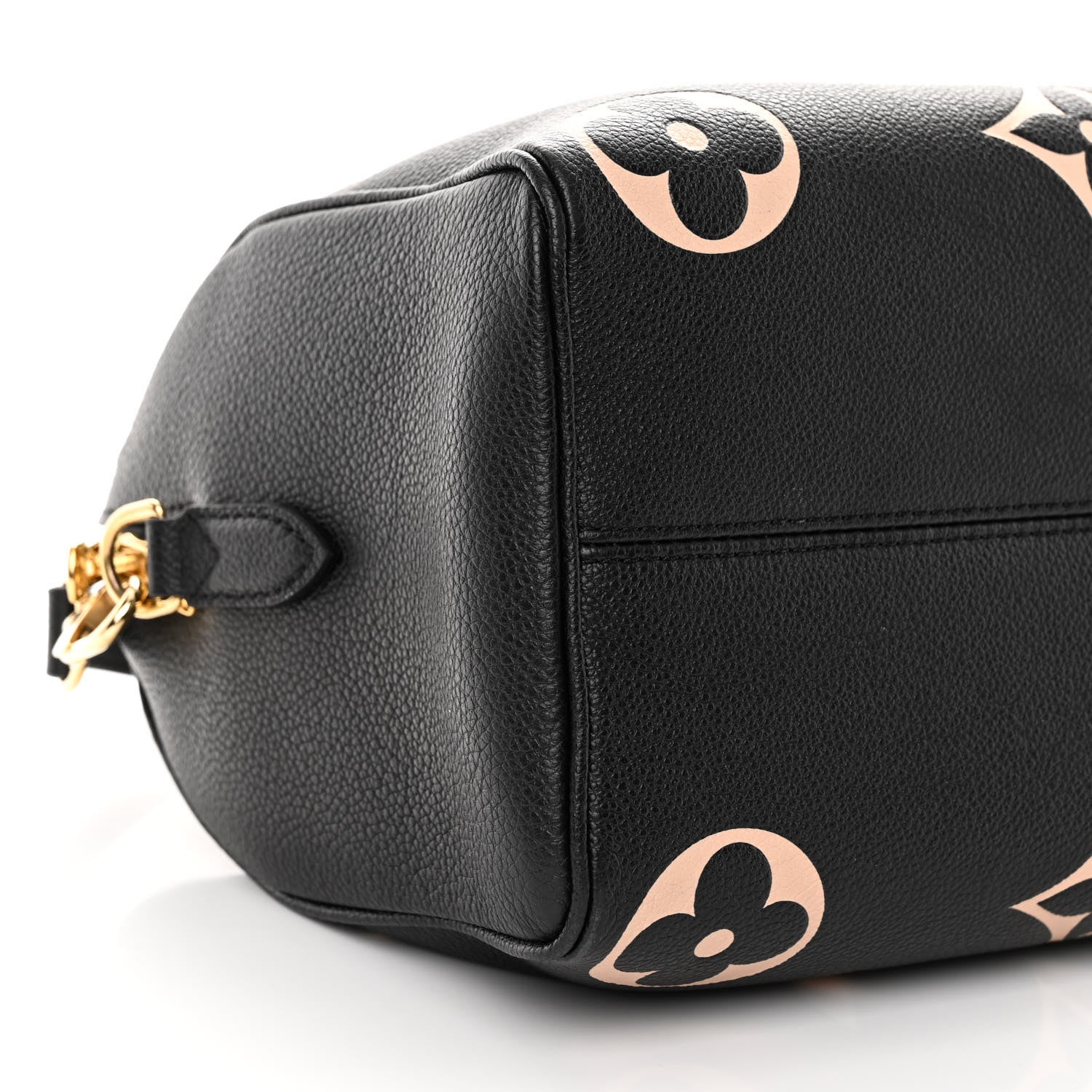 Louis Vuitton Empreinte Monogram Giant Speedy Bandouliere 25 Black Beige 8 of 10
