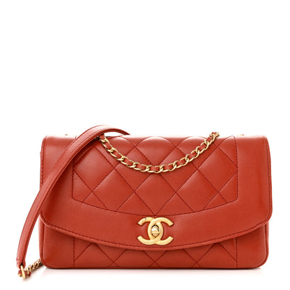 Chanel Lambskin Quilted Medium Vintage Flap Bag Red 1 of 11