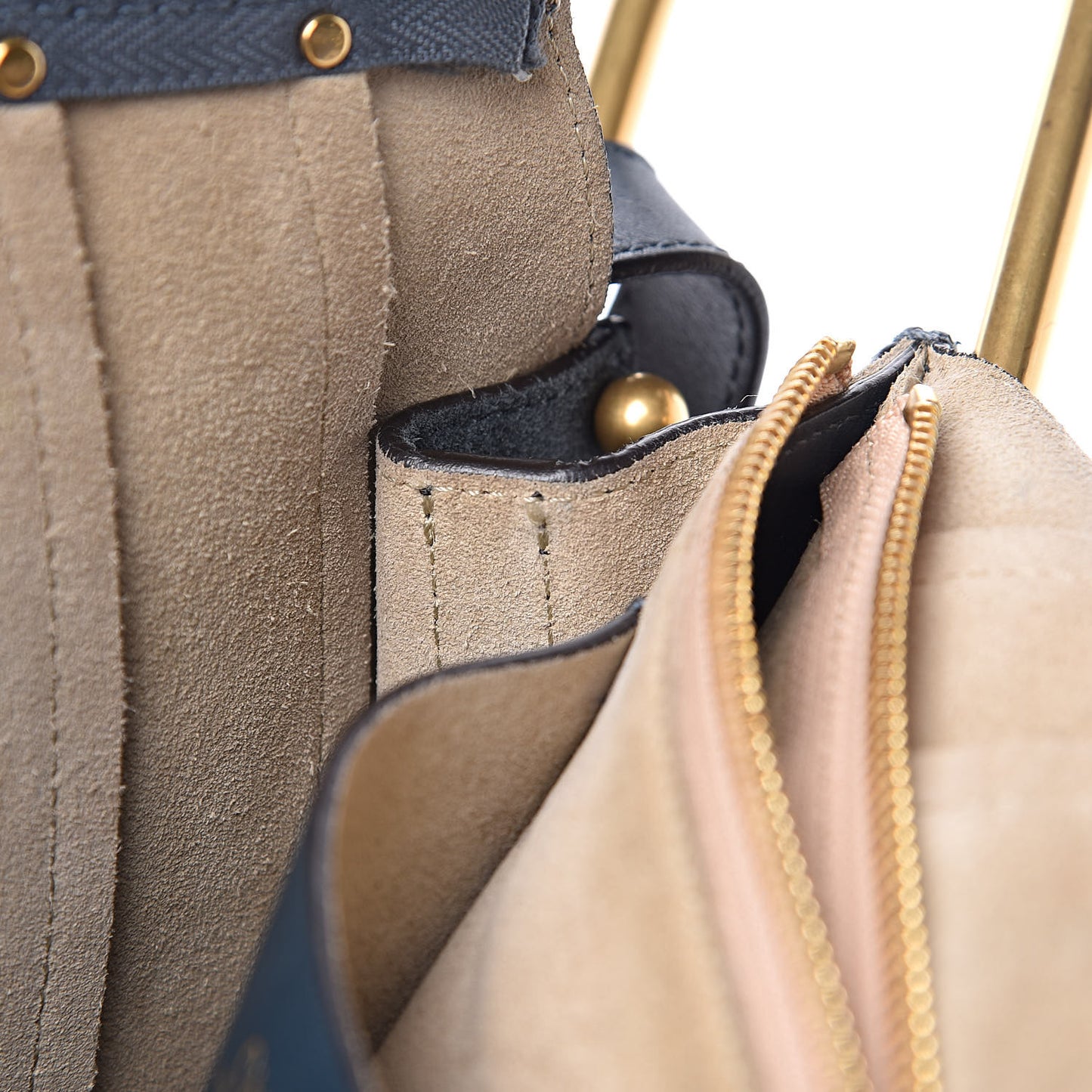 Calfskin Suede Small Hayley Hobo Silver Blue