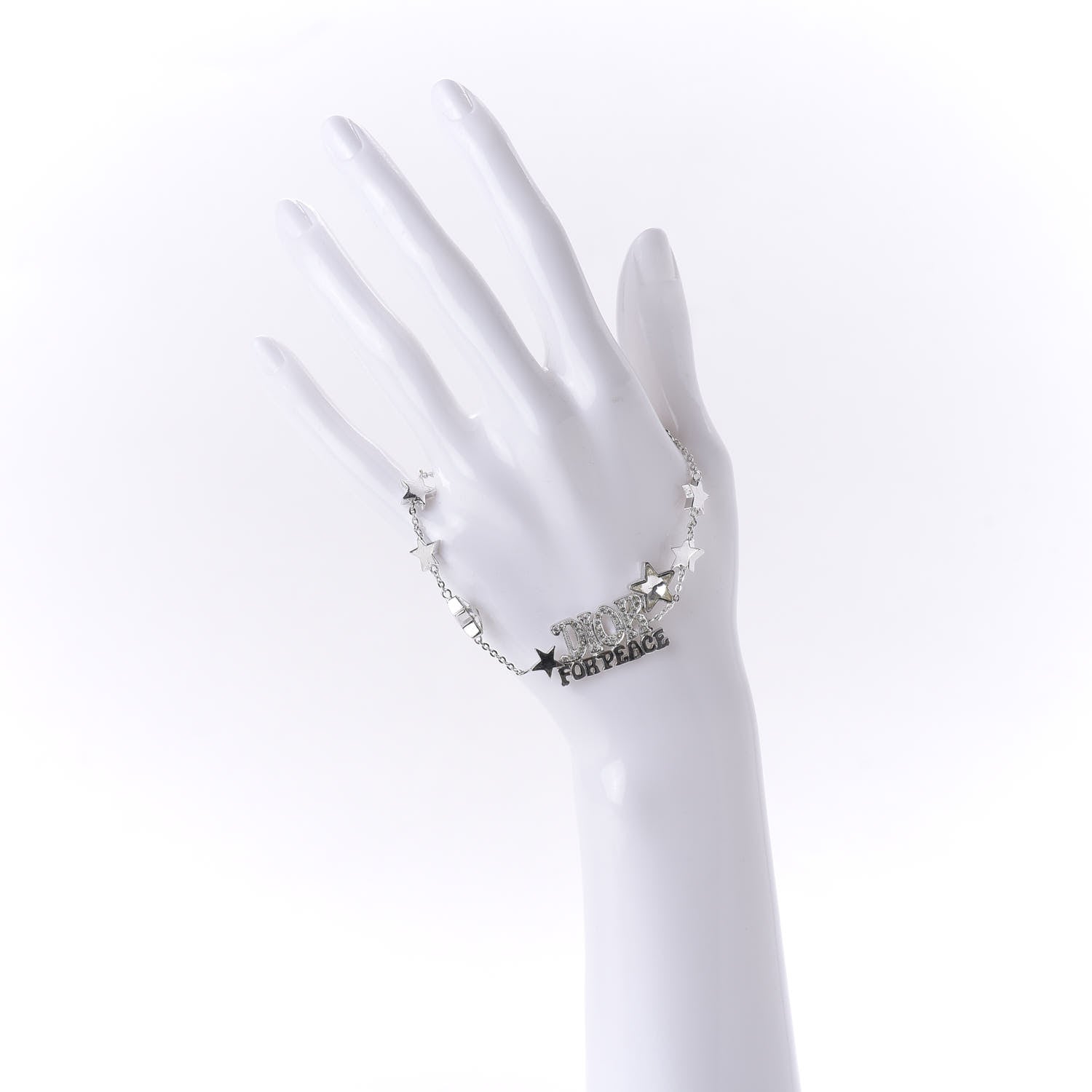 Christian Dior Crystal Dior For Peace Bracelet Silver 2 of 4