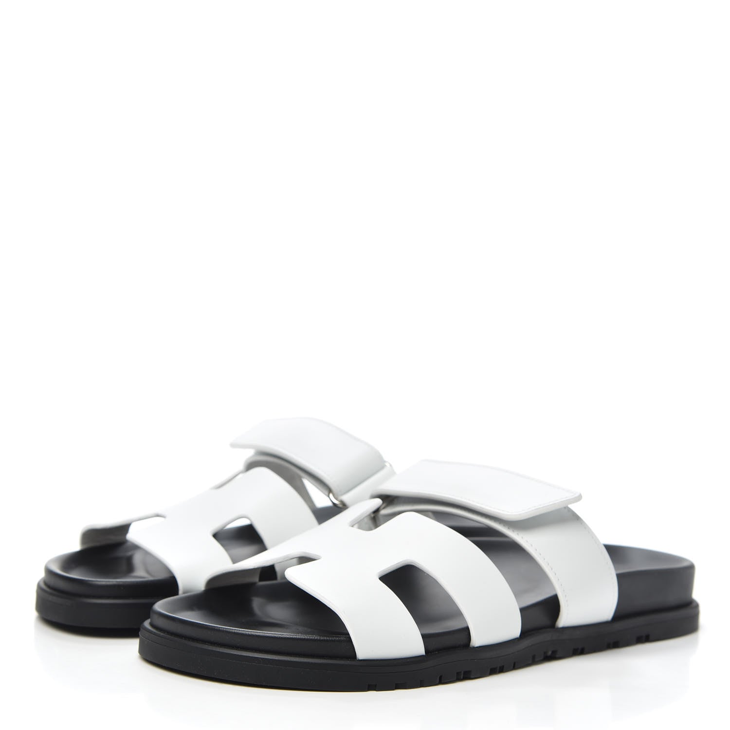 Hermes Calfskin Womens Chypre Sandals 40 White 2 of 7