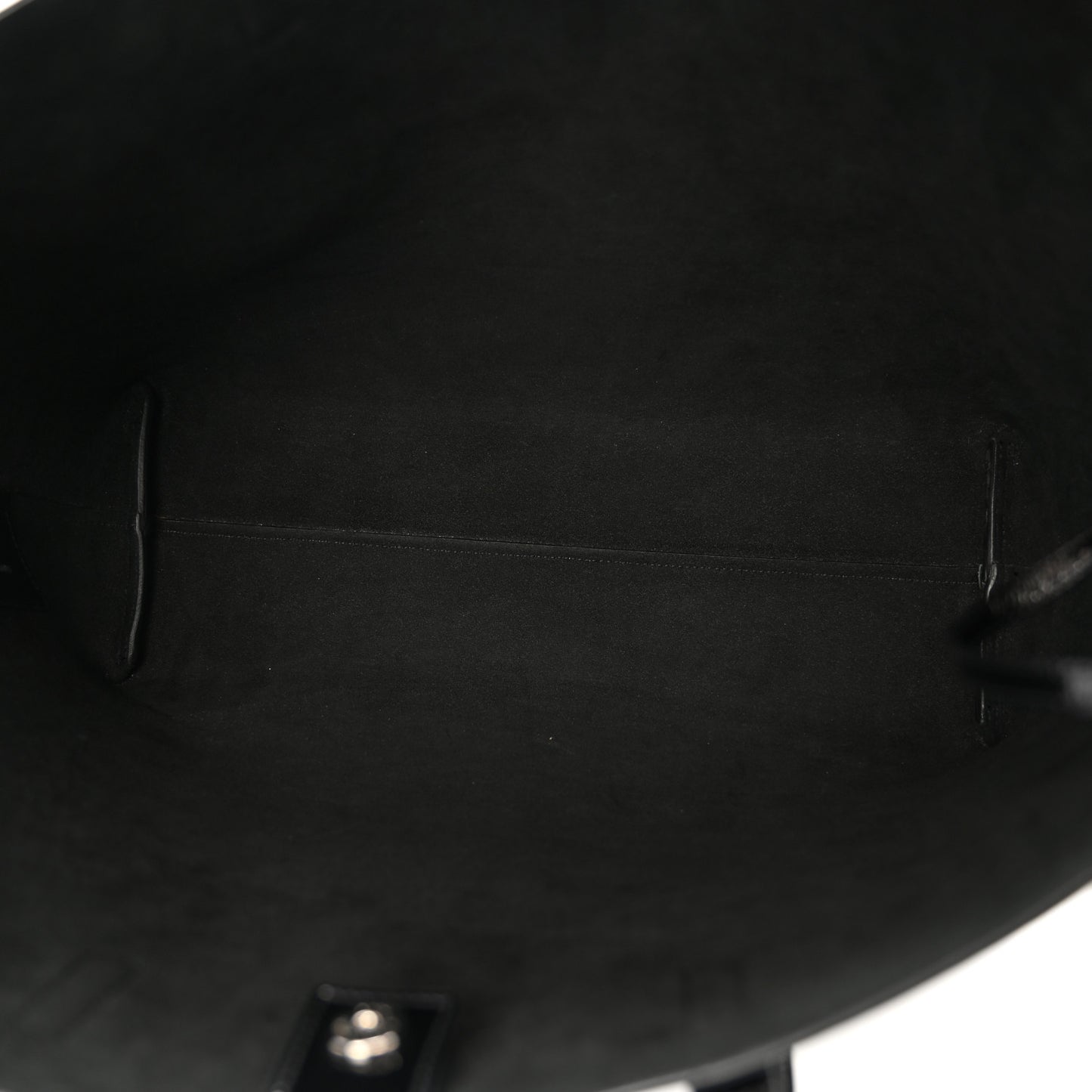 Patent Calfskin Large Shopping Tote Black