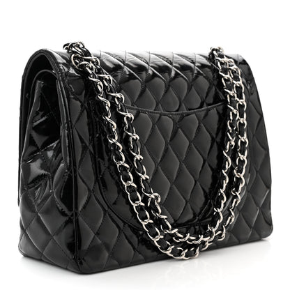 Chanel Patent Quilted Maxi Double Flap Black 3 of 11