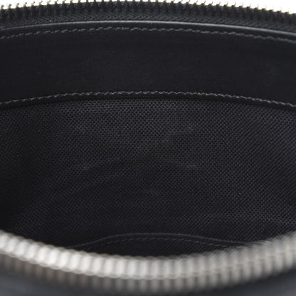 Gucci GG Supreme Monogram Appia Calfskin Web Flat Messenger Bag Black Grey 11 of 12