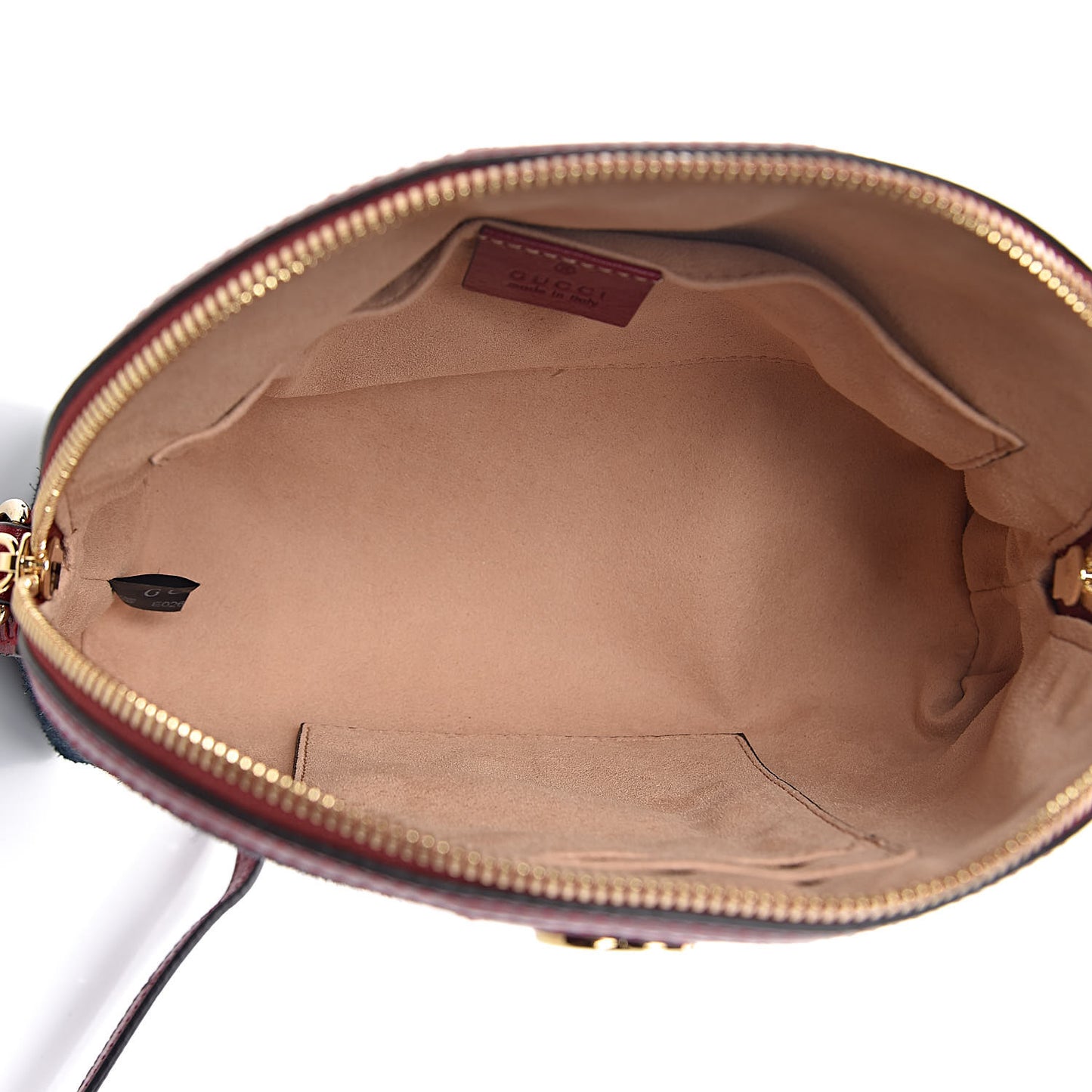 Suede Calfskin Web Small Ophidia Dome Shoulder Bag New Blue Romantic Cherry
