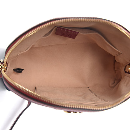 Gucci Suede Calfskin Web Small Ophidia Dome Shoulder Bag New Blue Romantic Cherry 5 of 11