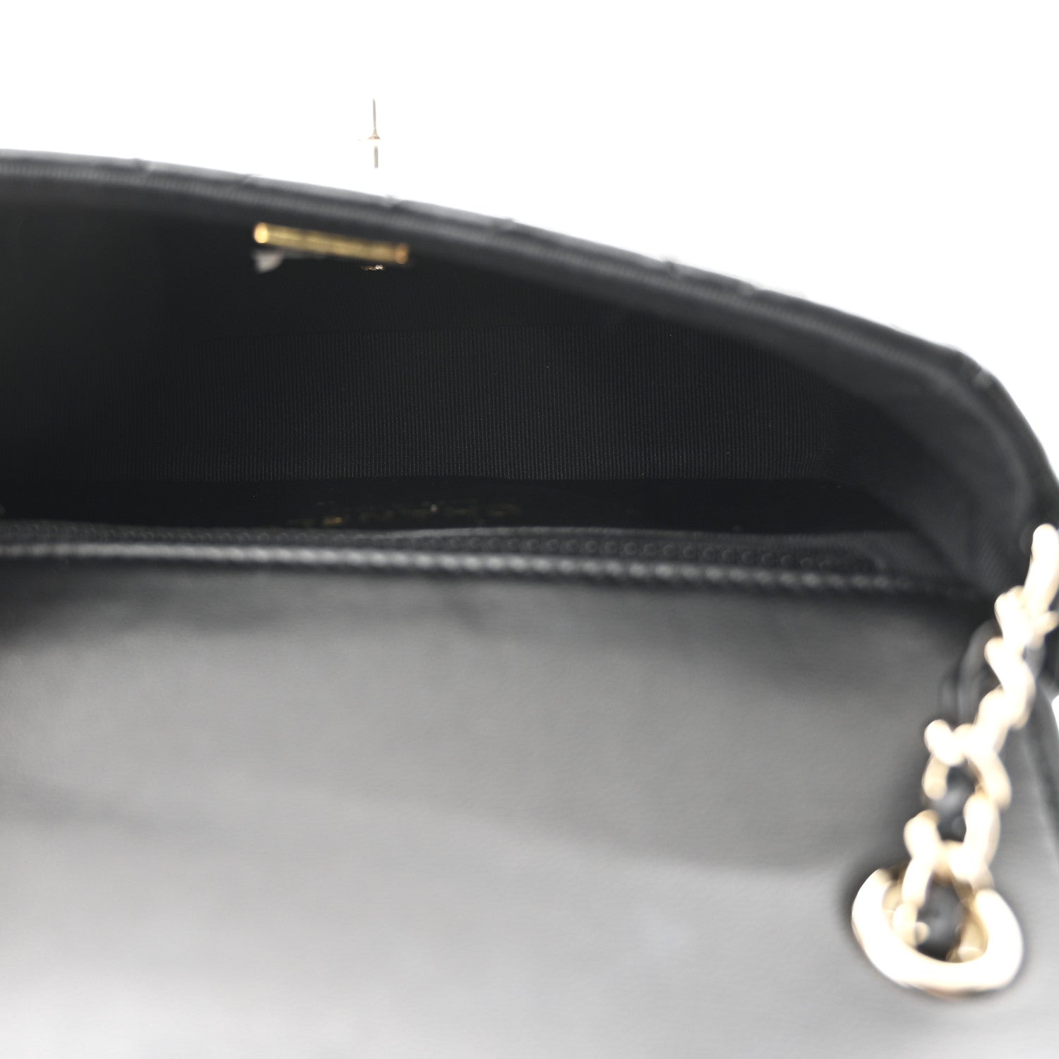 Chanel Lambskin Resin Quilted Mini Heart Square Flap Black 5 of 10