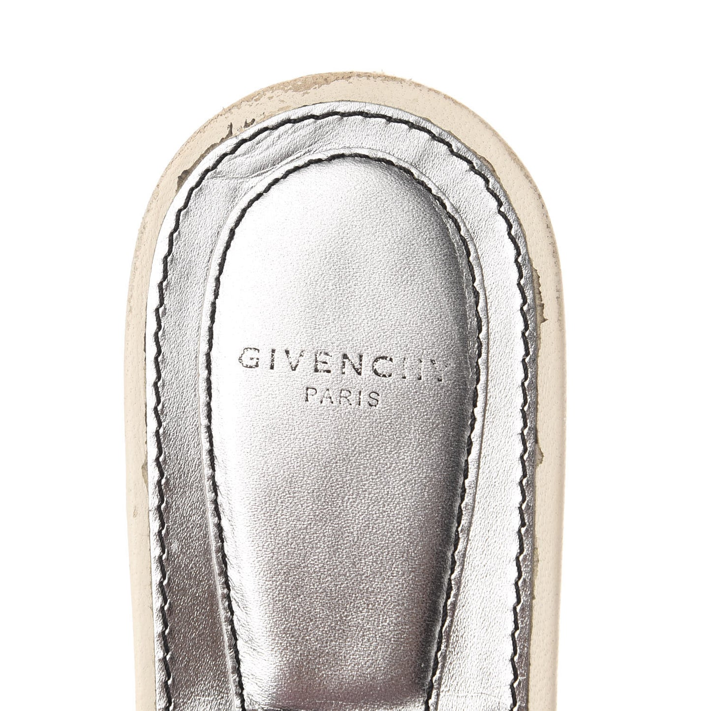 Calfskin Bedford Logo Mule Slides 39 White