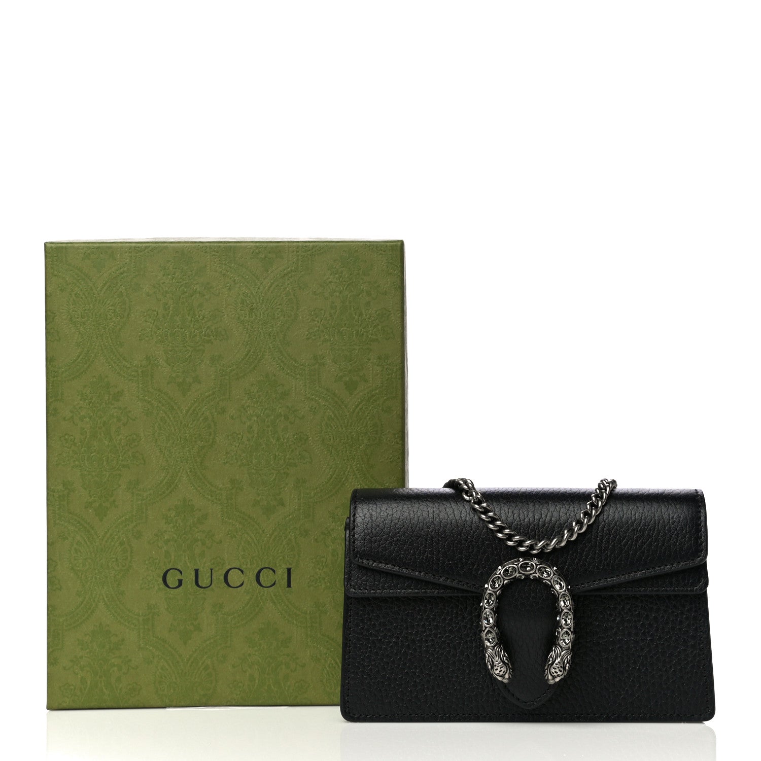 Gucci Calfskin Super Mini Dionysus Shoulder Bag Black 8 of 8