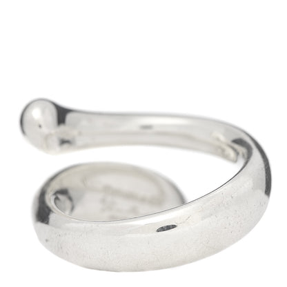 Tiffany Sterling Silver Elsa Peretti Teardrop Ring 50 5.5 3 of 4