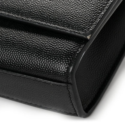 Saint Laurent Grain De Poudre Small Classic Monogram Kate Satchel Black 11 of 11