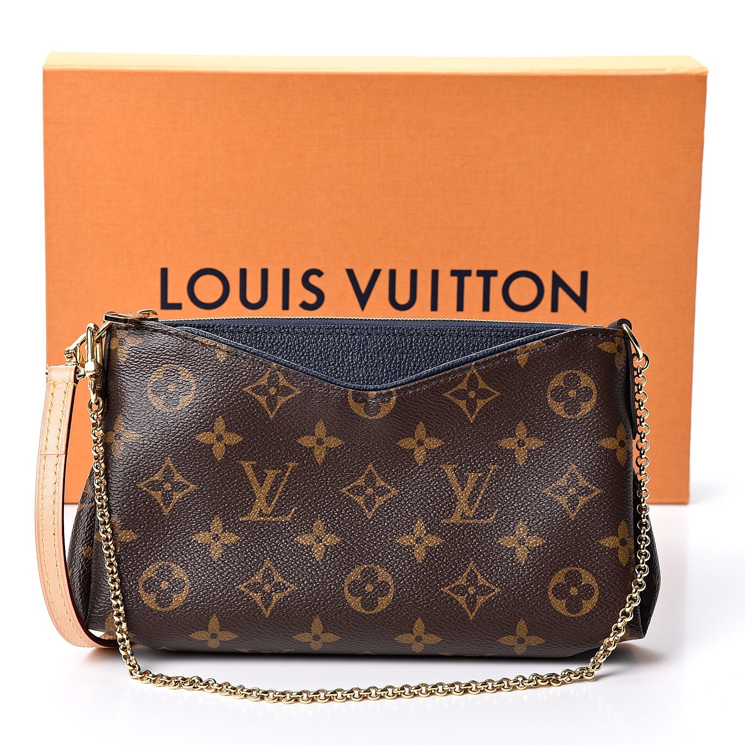Louis Vuitton Monogram Pallas Clutch Blue Marine 10 of 10