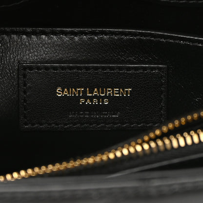 Saint Laurent Calfskin Y Quilted Monogram Small Loulou Chain Satchel Black 6 of 13