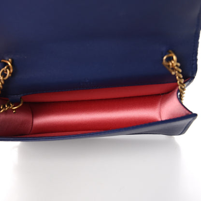 Gucci Velvet Matelasse GG Marmont Mini Bag Cobalt Blue 4 of 9