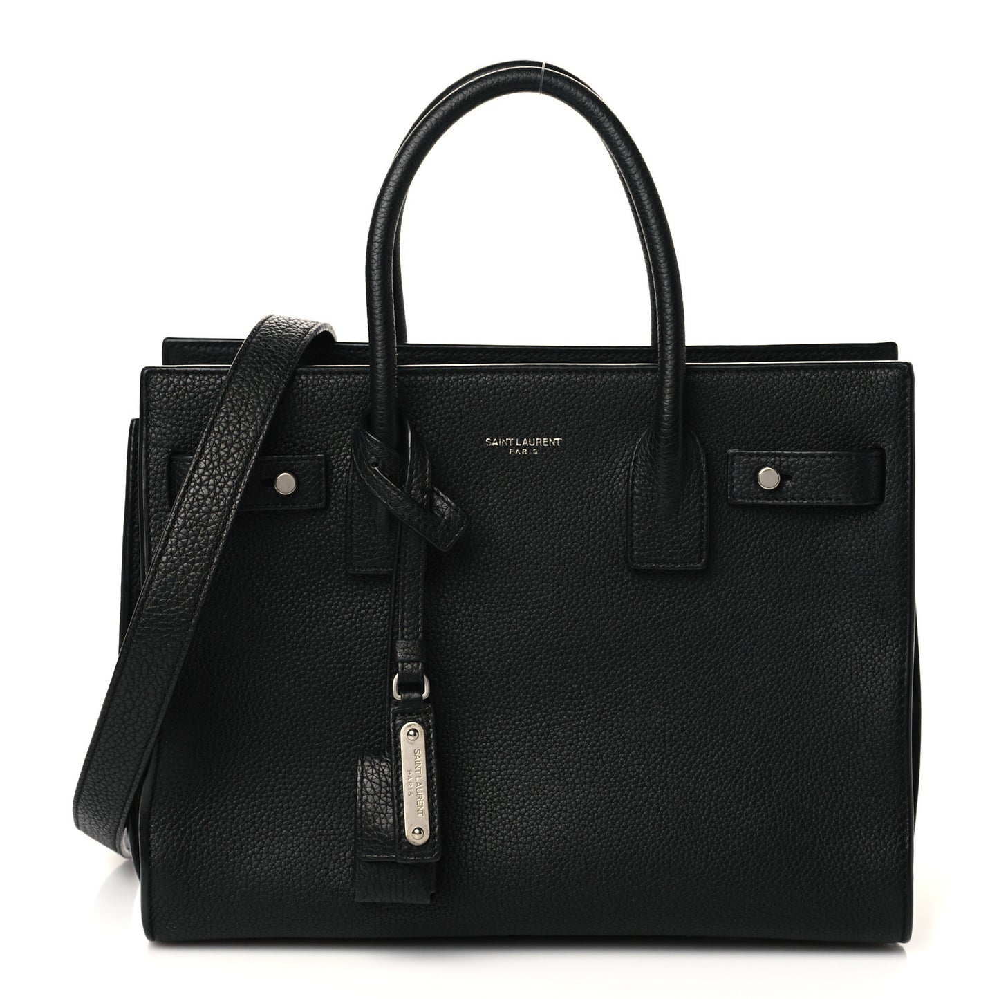 Grained Calfskin Baby Sac De Jour Souple Black