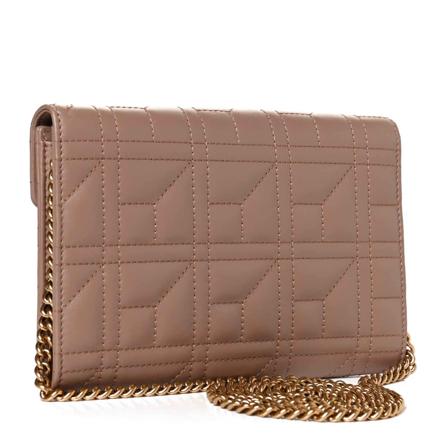 Calfskin Matelasse Mini Pearly GG Marmont Chain Wallet Porcelain Rose