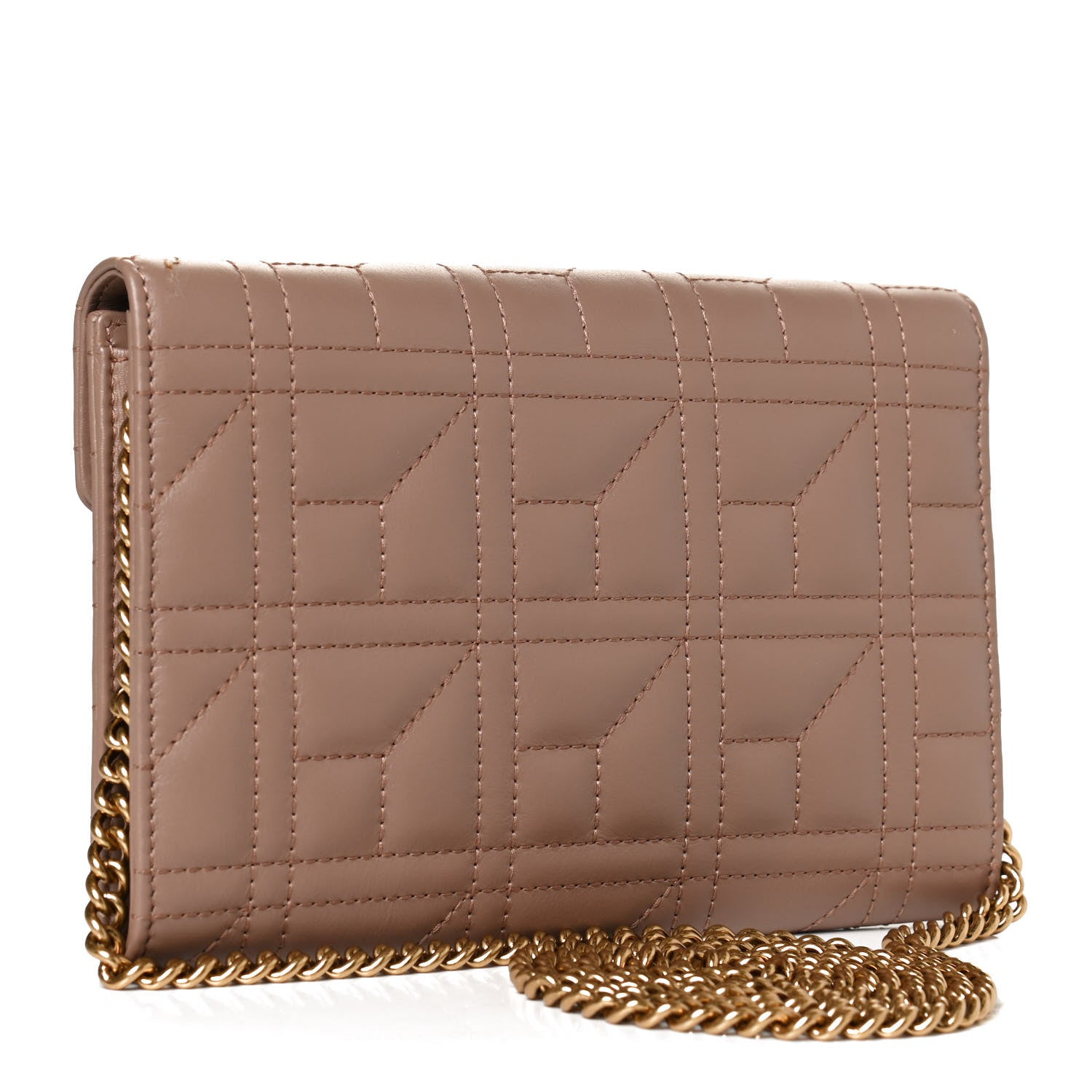 Gucci Calfskin Matelasse Mini Pearly GG Marmont Chain Wallet Porcelain Rose 2 of 11