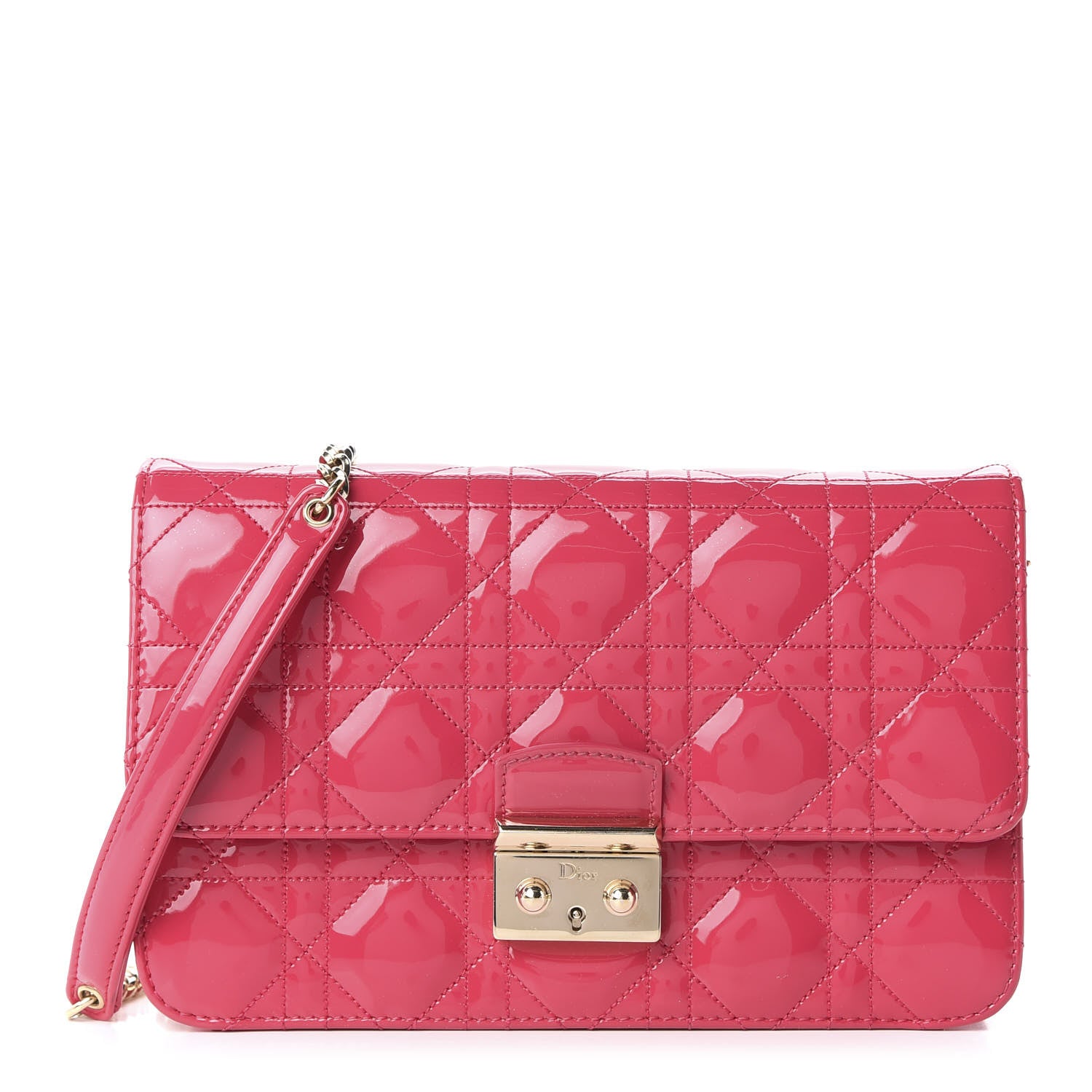 Christian Dior Patent Cannage Miss Dior Promenade Pouch Fuchsia 1 of 10