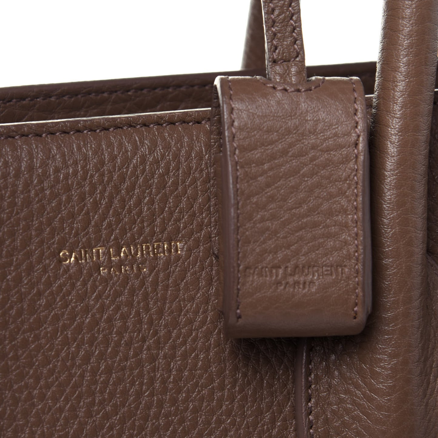 Grained Calfskin Small Sac De Jour Taupe