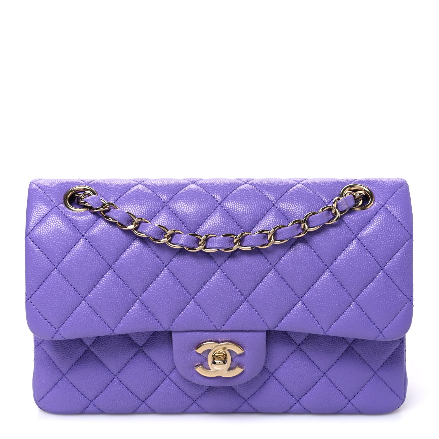 Chanel Caviar Quilted Small Double Flap Purple 1 of 10