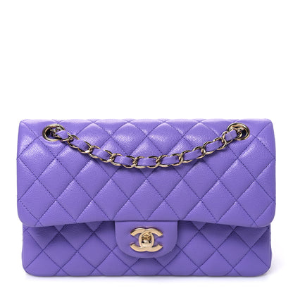 Chanel Caviar Quilted Small Double Flap Purple 1 of 10