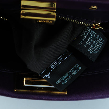Fendi Nappa Mini Peekaboo Iconic Satchel Violet 8 of 10