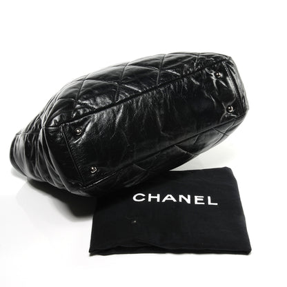 Chanel Glazed Calfskin Tweed Portobello Tote Black 4 of 7