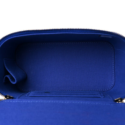Chanel Lambskin Quilted Small Top Handle Vanity Case With Chain Blue 5 of 10