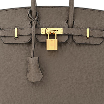 Hermes Epsom Birkin Sellier 25 Etain 8 of 11