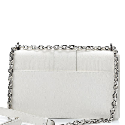 Christian Dior Grained Calfskin 30 Montaigne Chain Flap Bag White 11 of 12