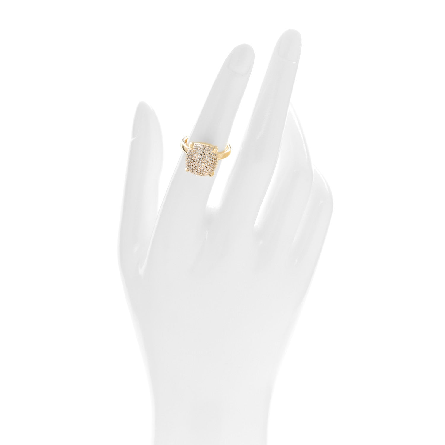 Tiffany 18K Yellow Gold Diamond 12mm Paloma Picasso Sugar Stacks Ring 52 6 2 of 4