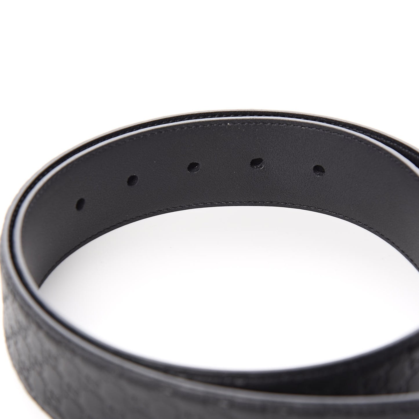 Soft Microguccissima Margaux Calfskin Belt 90 36 Black
