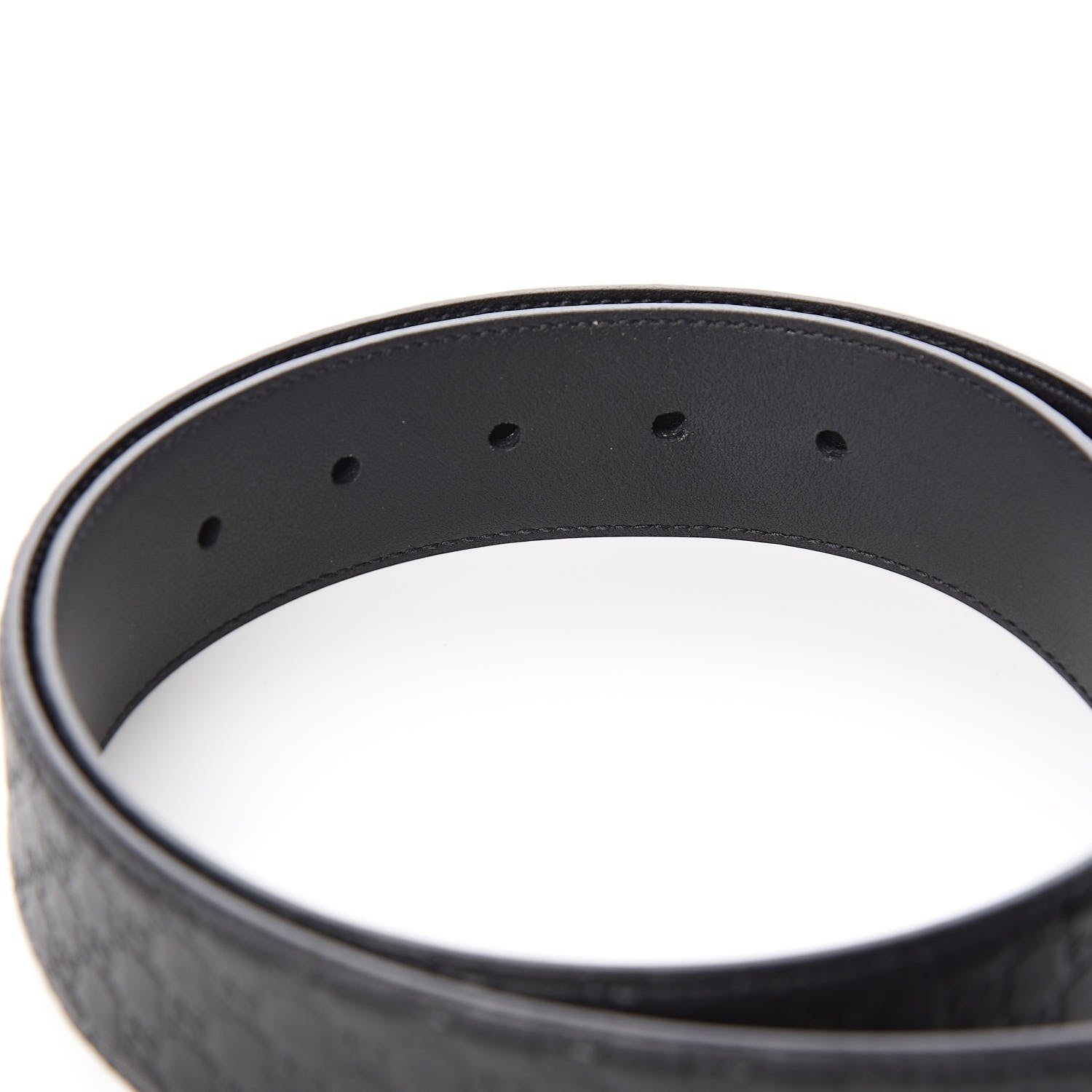 Gucci Soft Microguccissima Margaux Calfskin Belt 90 36 Black 4 of 6