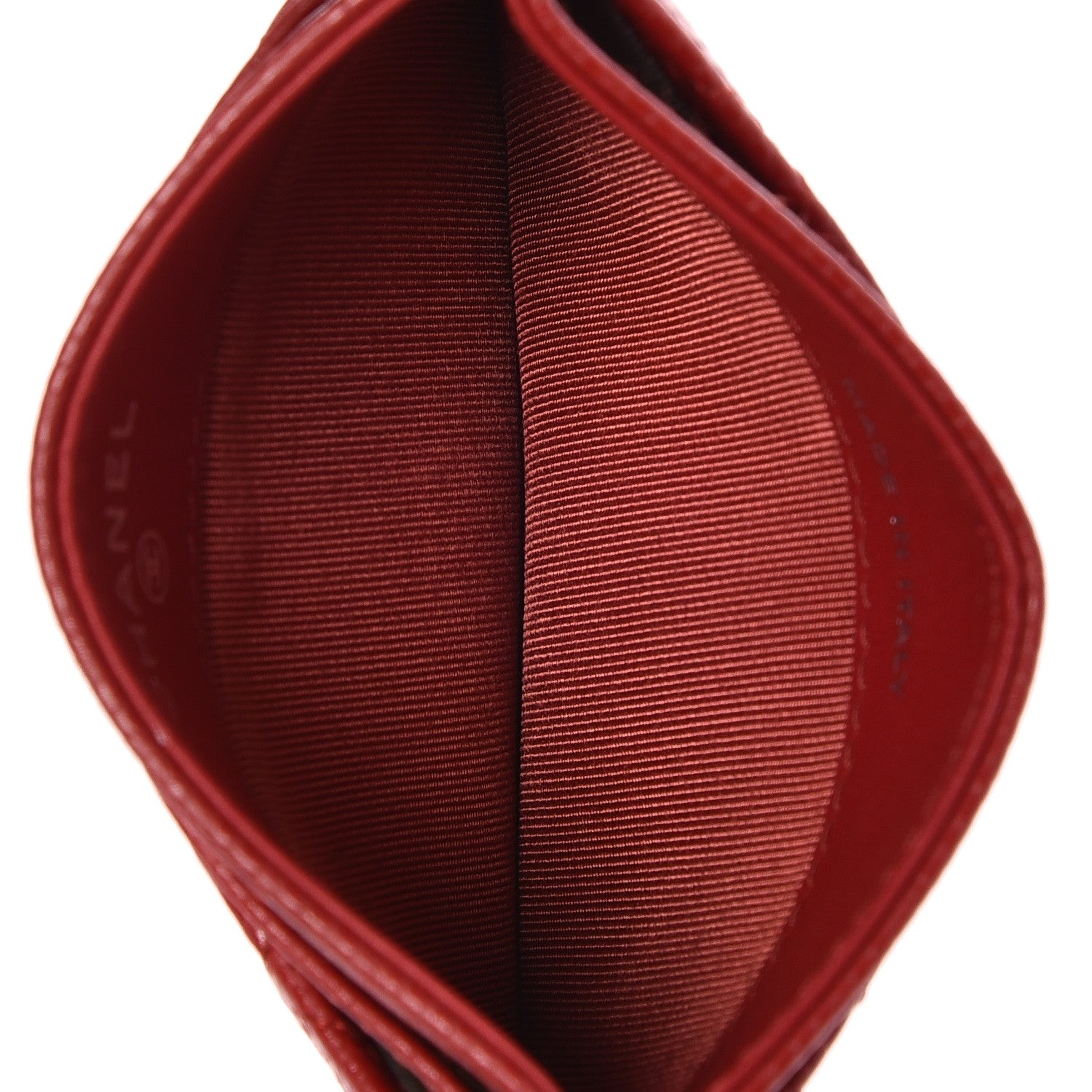 Chanel Caviar Quilted Card Holder Red 5 of 9