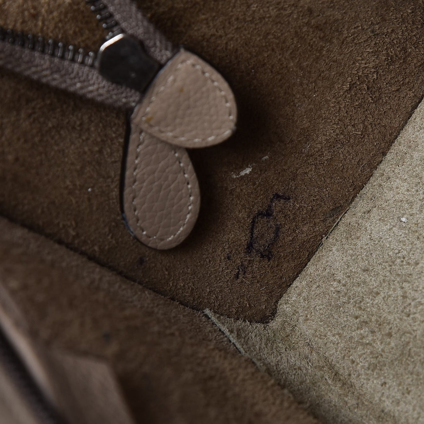 Drummed Calfskin Nano Luggage Dune