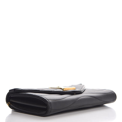 Louis Vuitton Calfskin New Wave Long Wallet Black 4 of 8
