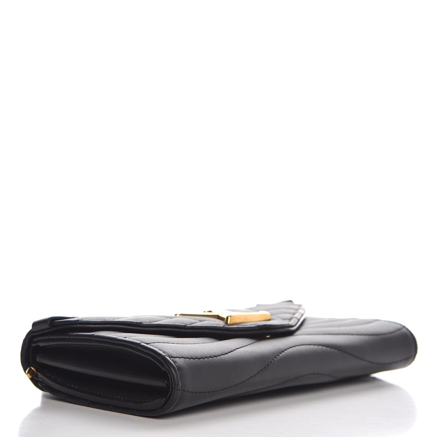 Louis Vuitton Calfskin New Wave Long Wallet Black 4 of 8