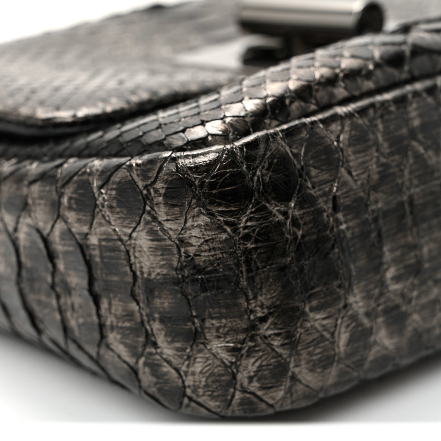 Snakeskin Natalia Shoulder Bag Black